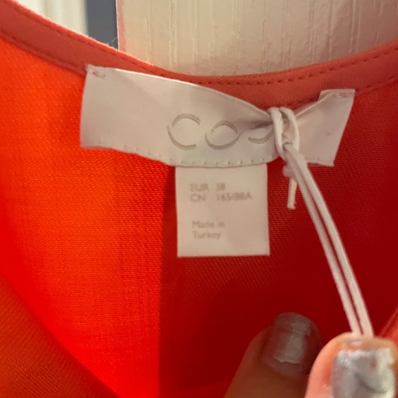 Cos asymmetric dress orange - Picture 3 of 4